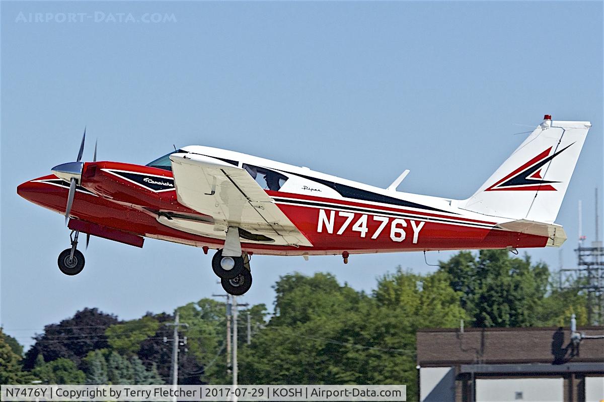 N7476Y, 1964 Piper PA-30-160 Twin Comanche Twin Comanche C/N 30-541, at 2017 EAA AirVenture at Oshkosh