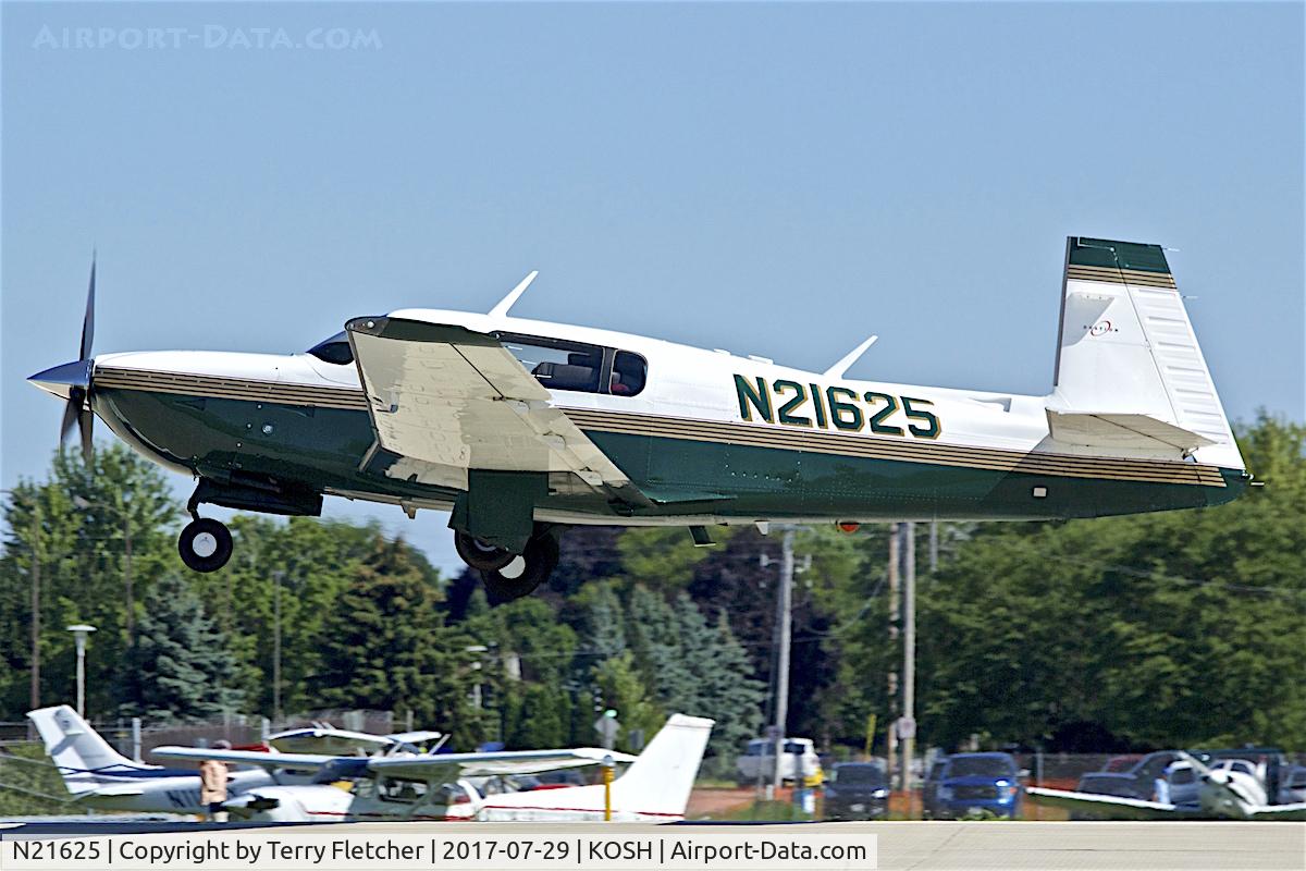 N21625, 1998 Mooney M20R Ovation C/N 29-0170, at 2017 EAA AirVenture at Oshkosh