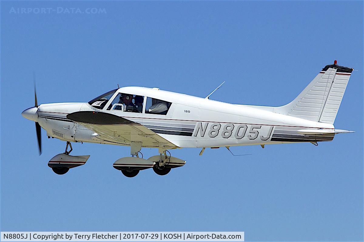N8805J, 1965 Piper PA-28-180 Cherokee C/N 28-2755, at 2017 EAA AirVenture at Oshkosh