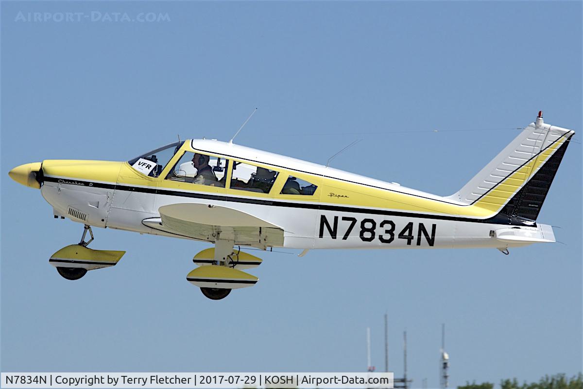 N7834N, 1969 Piper PA-28-180 Cherokee C/N 28-5288, at 2017 EAA AirVenture at Oshkosh