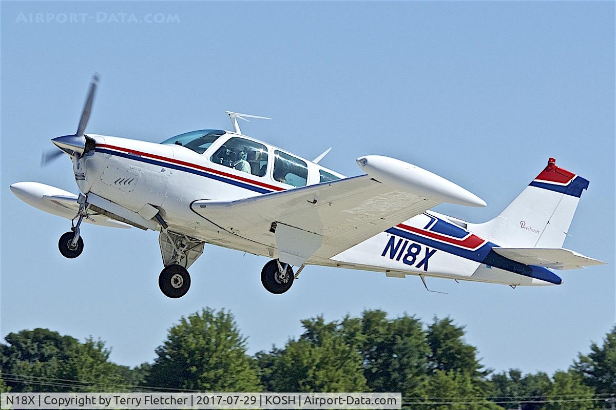 N18X, 1978 Beech A36 Bonanza 36 C/N E-1353, at 2017 EAA AirVenture at Oshkosh