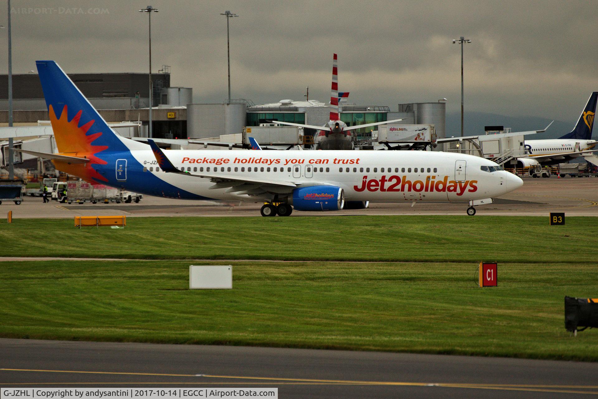 G-JZHL, 2016 Boeing 737-8MG C/N 63568, taxing out for take off.