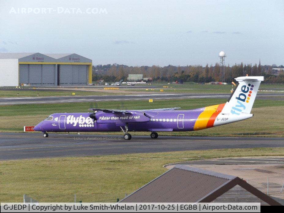 G-JEDP, 2003 De Havilland Canada DHC-8-402Q Dash 8 C/N 4085, Awaiting departure at Birmingham Airport.