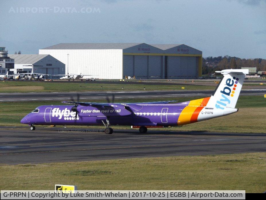 G-PRPN, 2008 Bombardier DHC-8-402 Dash 8 C/N 4213, Awaiting departure from Birmingham Airport.