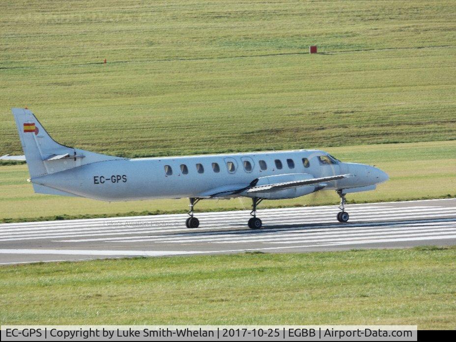 EC-GPS, 1988 Fairchild SA-227AC Metro III C/N AC-722, Awaiting departure from Birmingham Airport.