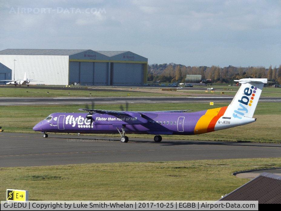 G-JEDU, 2004 De Havilland Canada DHC-8-402Q Dash 8 C/N 4089, Awaiting departure from Birmingham Airport.