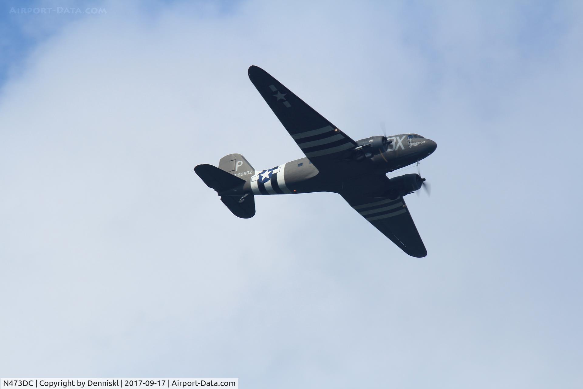 N473DC, 1942 Douglas DC3C (C-47A) C/N 19345, Above Arnhem, The Netherlands, 2017-09-17