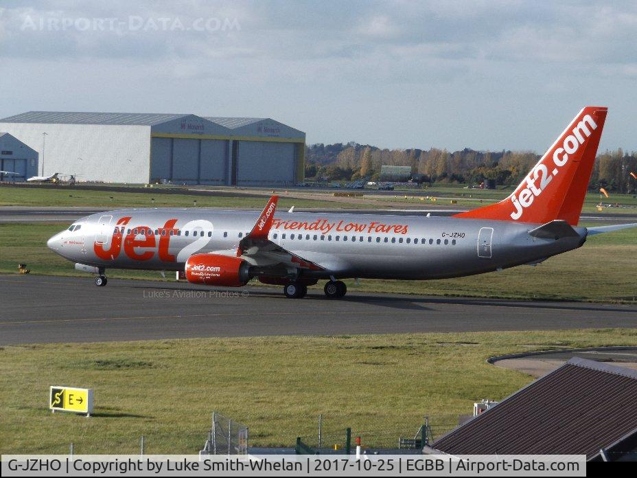 G-JZHO, 2016 Boeing 737-8MG C/N 63569, Awaiting departure from Birmingham Airport.