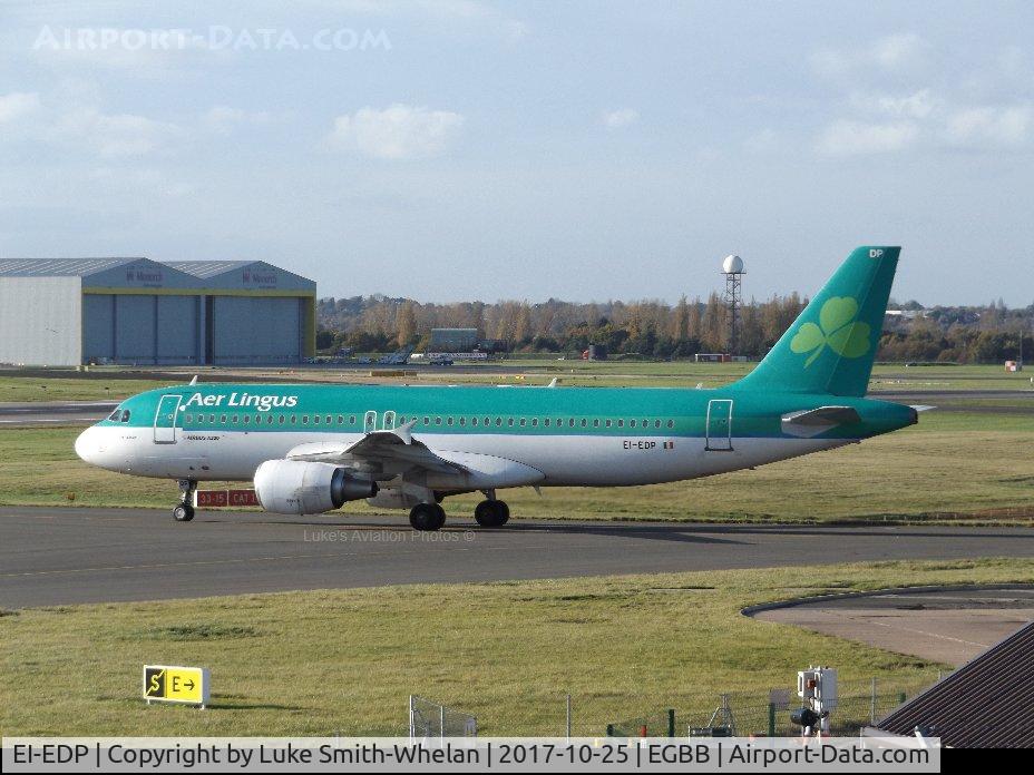 EI-EDP, 2009 Airbus A320-216 C/N 3781, Awaiting departure from Birmingham Airport.

I had a relative on this flight as they returned to Dublin.
