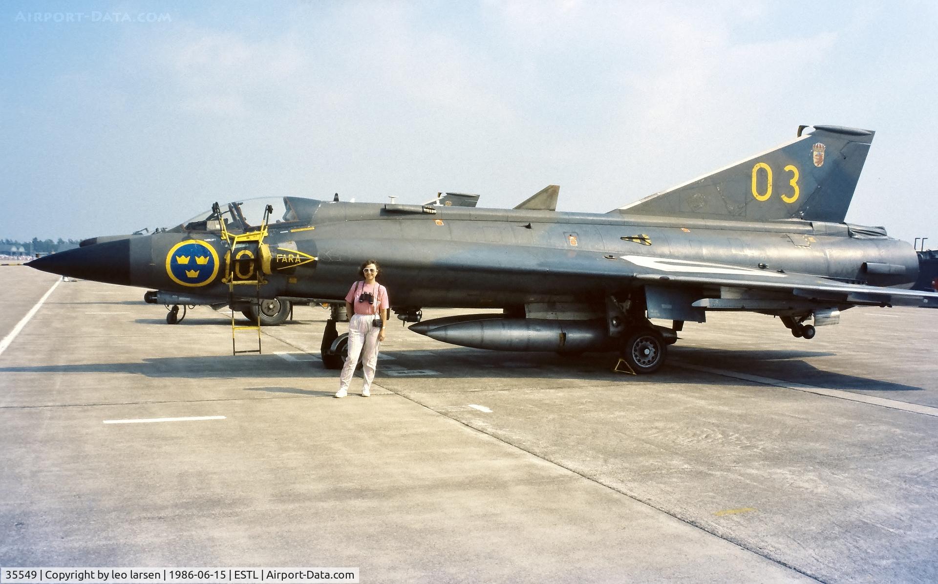 35549, Saab J-35F Draken C/N 35-549, F 5 Ljungbyhed Flygdag 15.6.1986