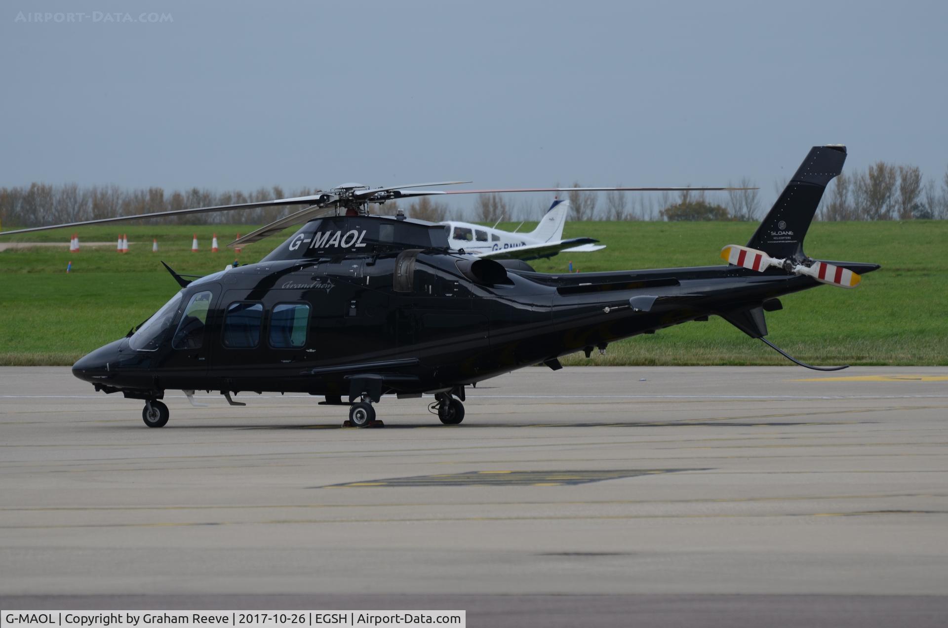 G-MAOL, 2012 AgustaWestland AW-109SP Grand New C/N 22271, Parked at Norwich.