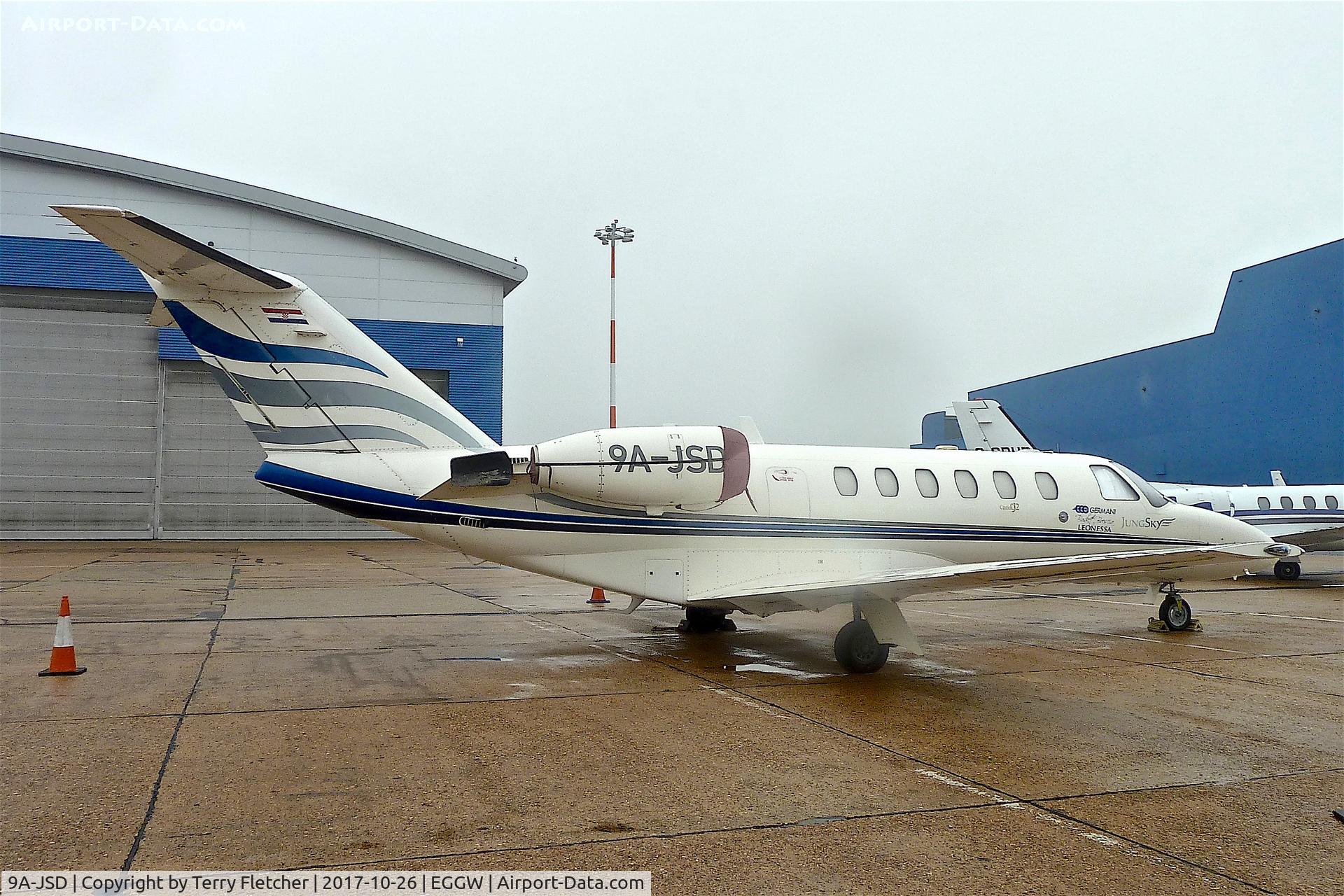 9A-JSD, 2003 Cessna 525A CitationJet CJ2 C/N 525A-0166, At London-Luton Airport