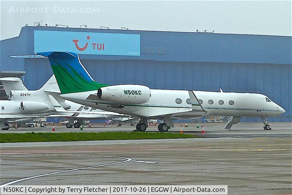 N50KC, 2001 Gulfstream Aerospace G-V C/N 659, At London-Luton Airport