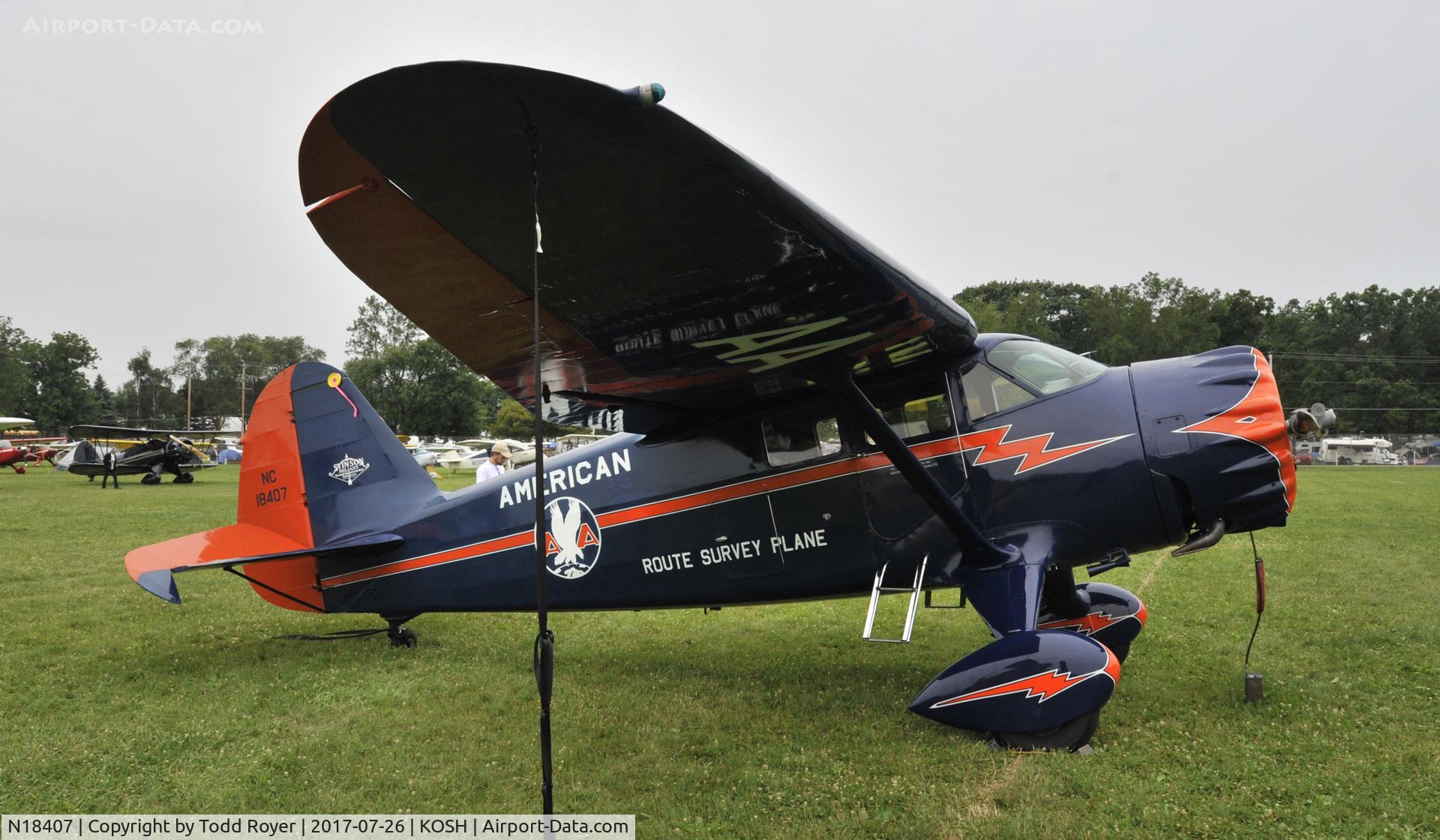 N18407, 1937 Stinson SR-9C Reliant C/N 5313, Airventure 2017