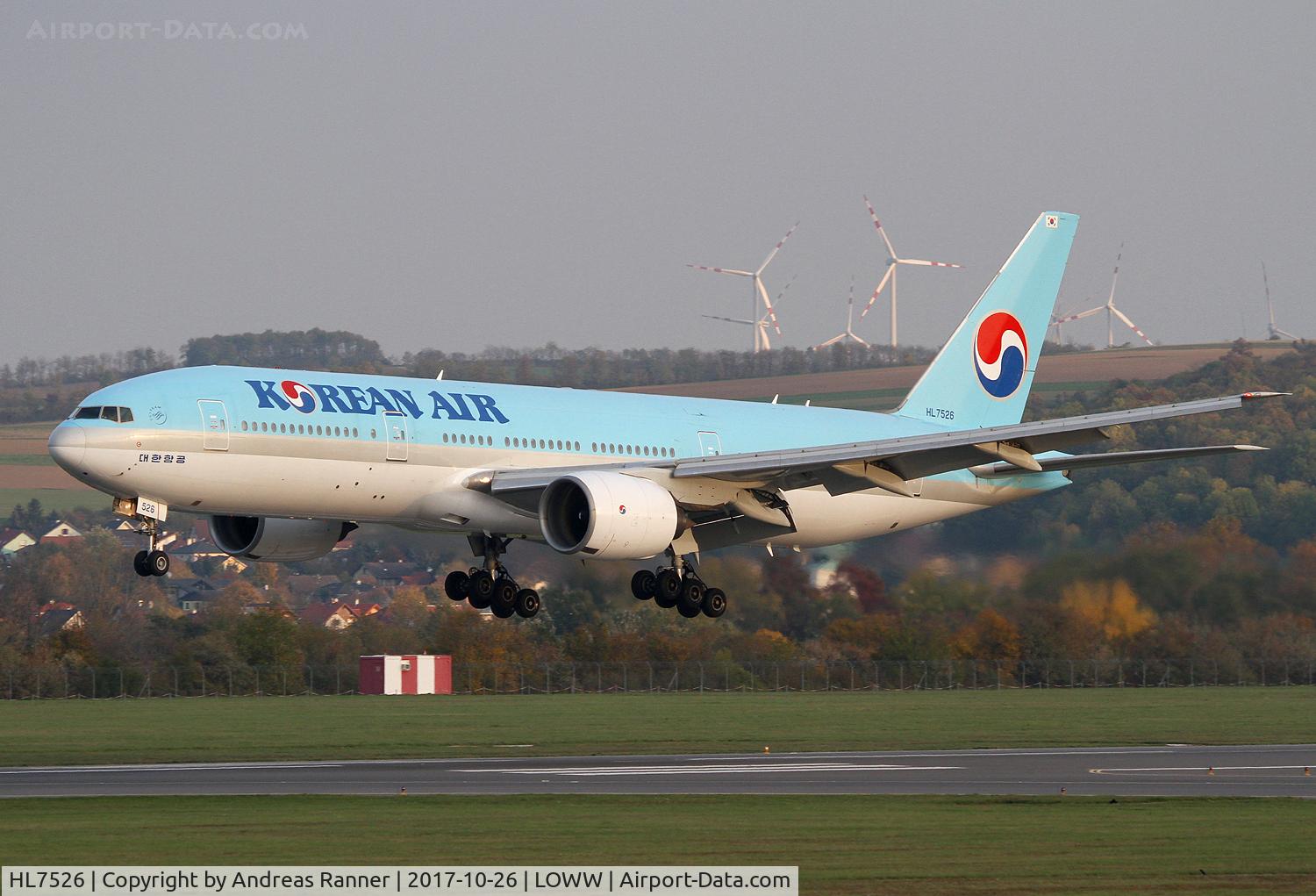 HL7526, 1988 Boeing 777-2B5/ER C/N 27947, Korean Air Boeing 777