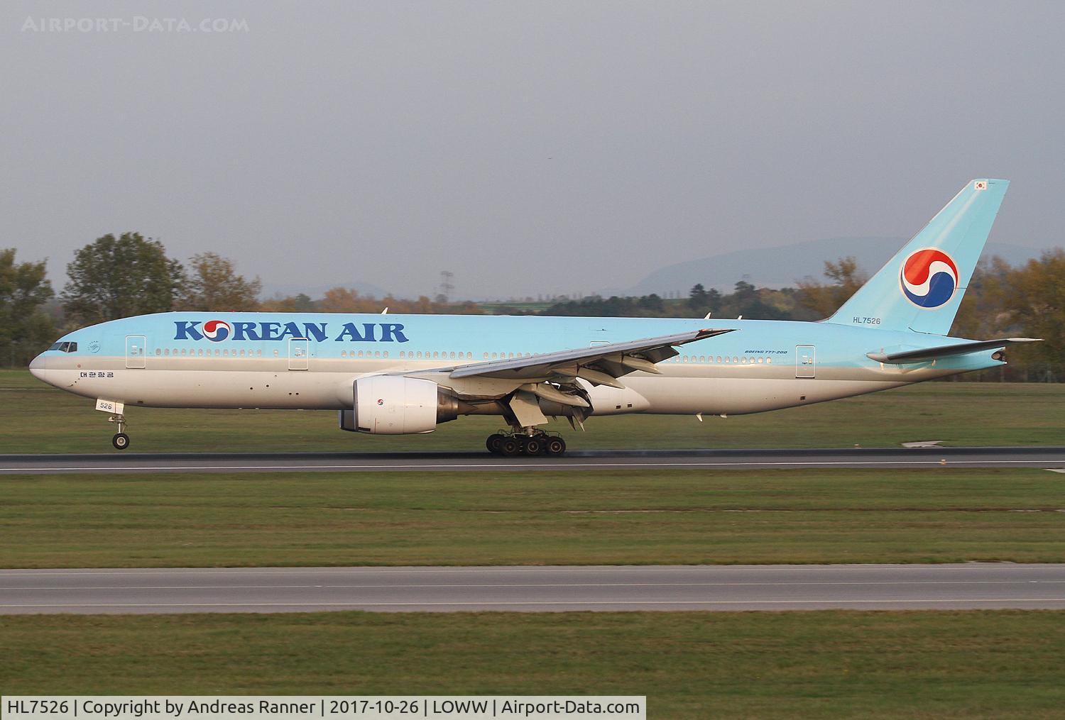 HL7526, 1988 Boeing 777-2B5/ER C/N 27947, Korean Air Boeing 777
