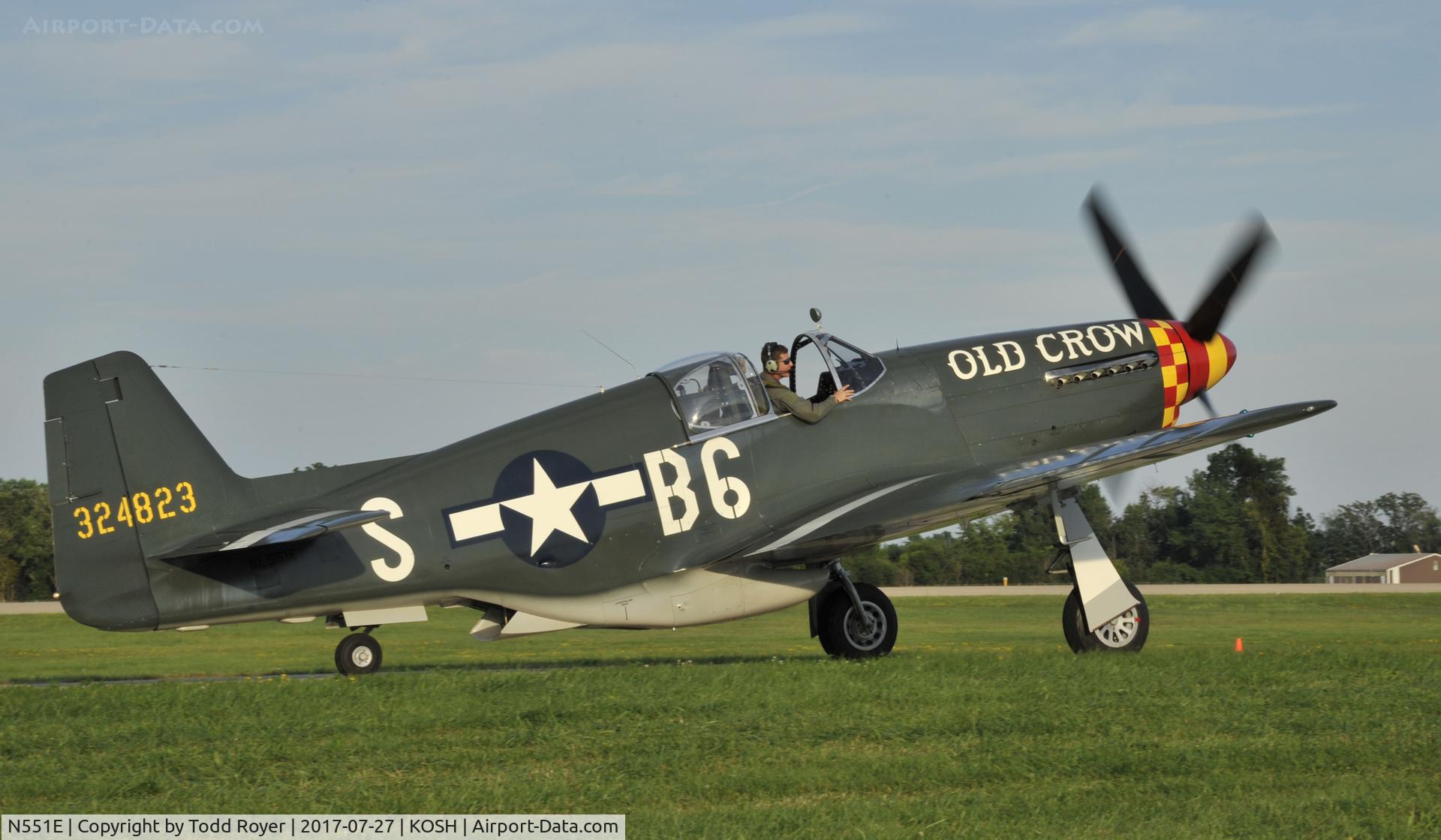 N551E, 1943 North American P-51B-1NA Mustang C/N 102-24700, Airventure 2017