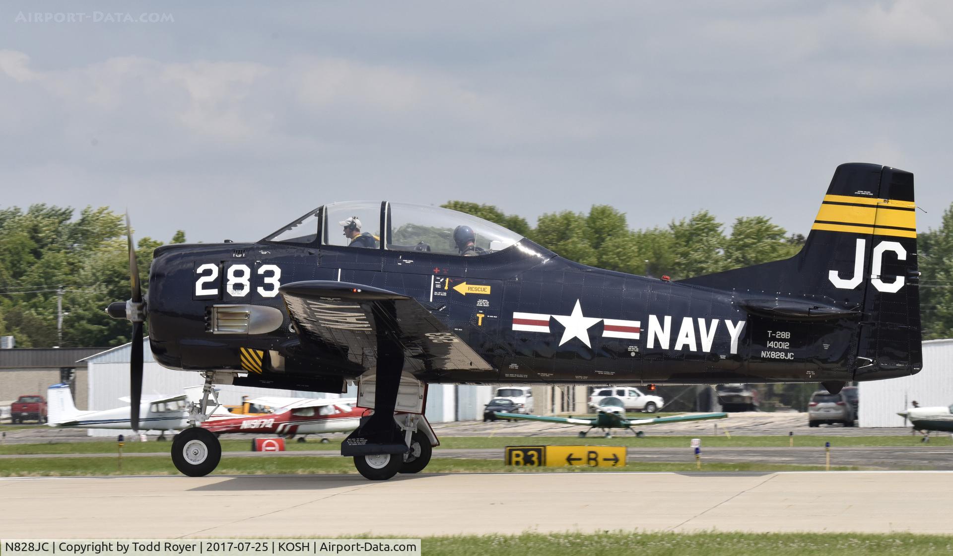 N828JC, 1955 North American T-28B Trojan C/N 219-11, Airventure 2017