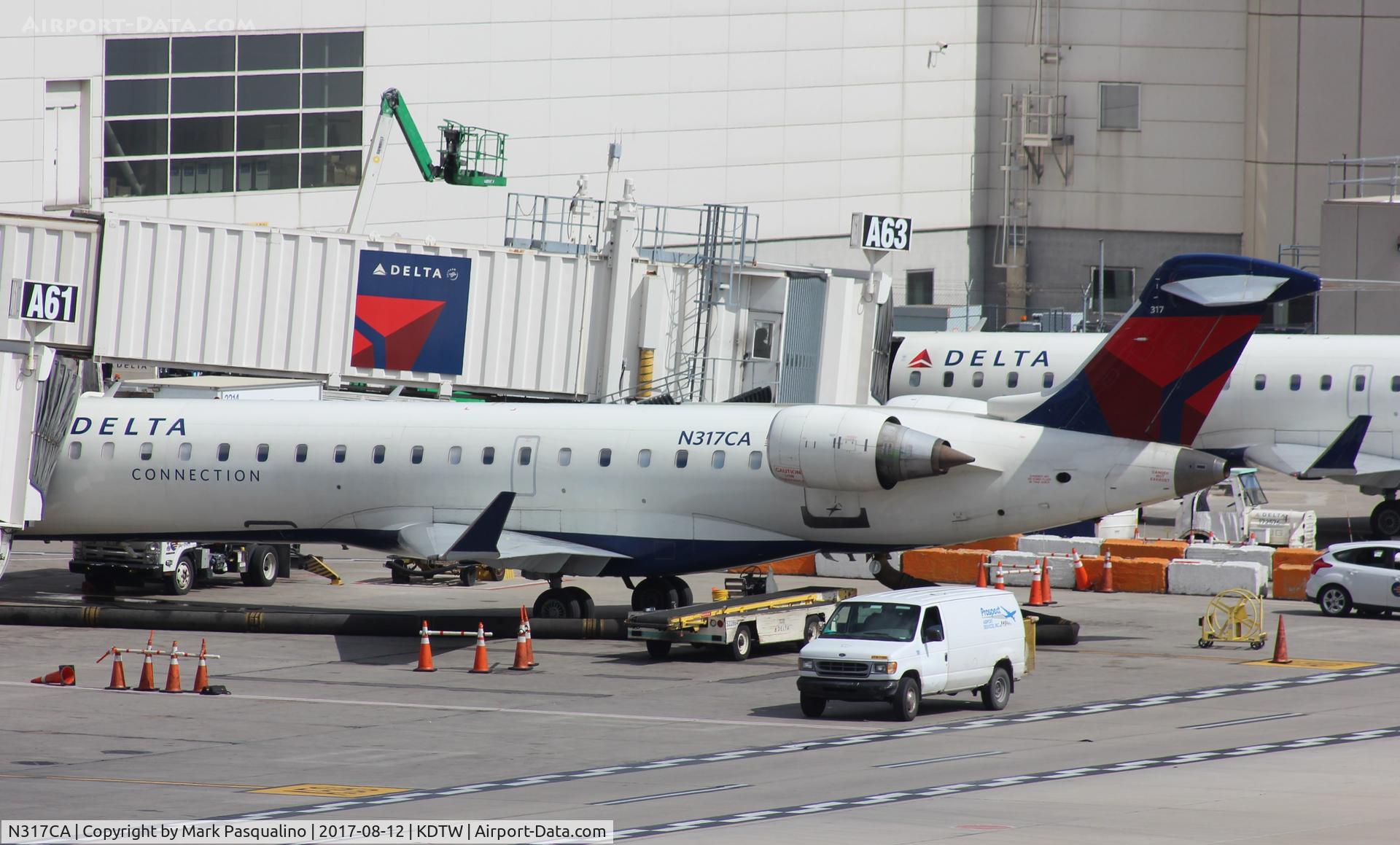 N317CA, 2002 Bombardier CRJ-701ER (CL-600-2C10) Regional Jet C/N 10055, CL-600-2C10