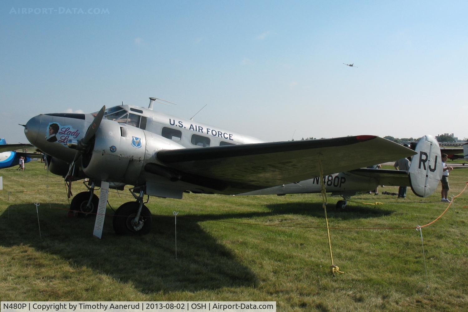 N480P, 1952 Beech C-45H Expeditor C/N AF-815 (52-10885), Beech C-45H, c/n: 52-10885