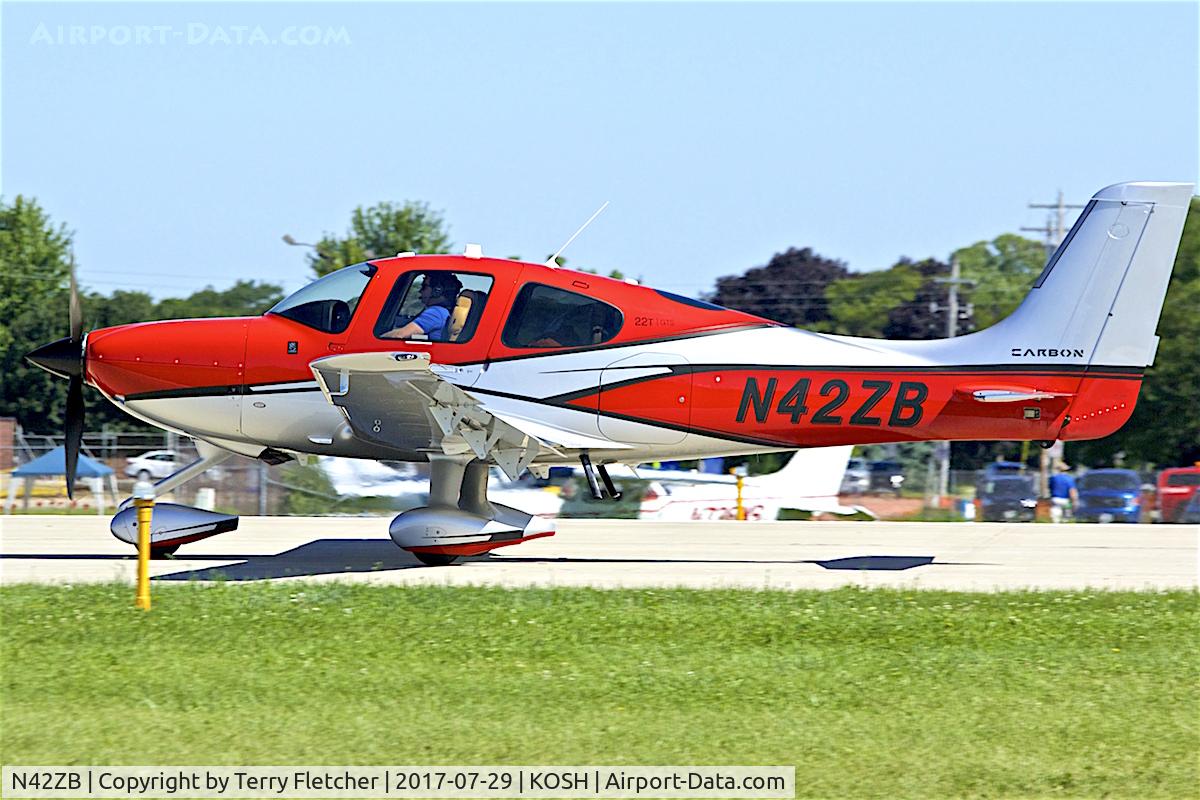 N42ZB, 2016 Cirrus SR-22T C/N 1449, at 2017 EAA AirVenture at Oshkosh