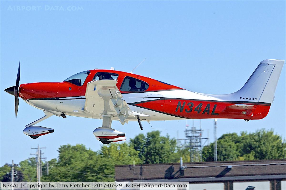 N34AL, 2017 Cirrus SR22T C/N 1516, at 2017 EAA AirVenture at Oshkosh