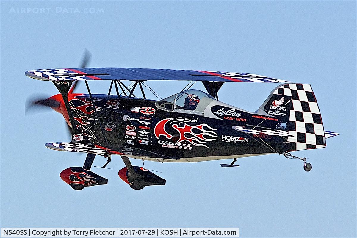 N540SS, 2011 Pitts S-2S Special C/N 006, at 2017 EAA AirVenture at Oshkosh