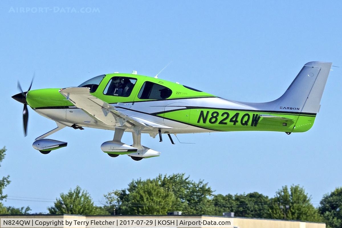 N824QW, 2017 Cirrus SR22T Carbon C/N 1517, at 2017 EAA AirVenture at Oshkosh