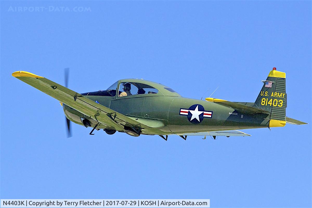 N4403K, 1948 Ryan Navion C/N NAV-4-1403, at 2017 EAA AirVenture at Oshkosh