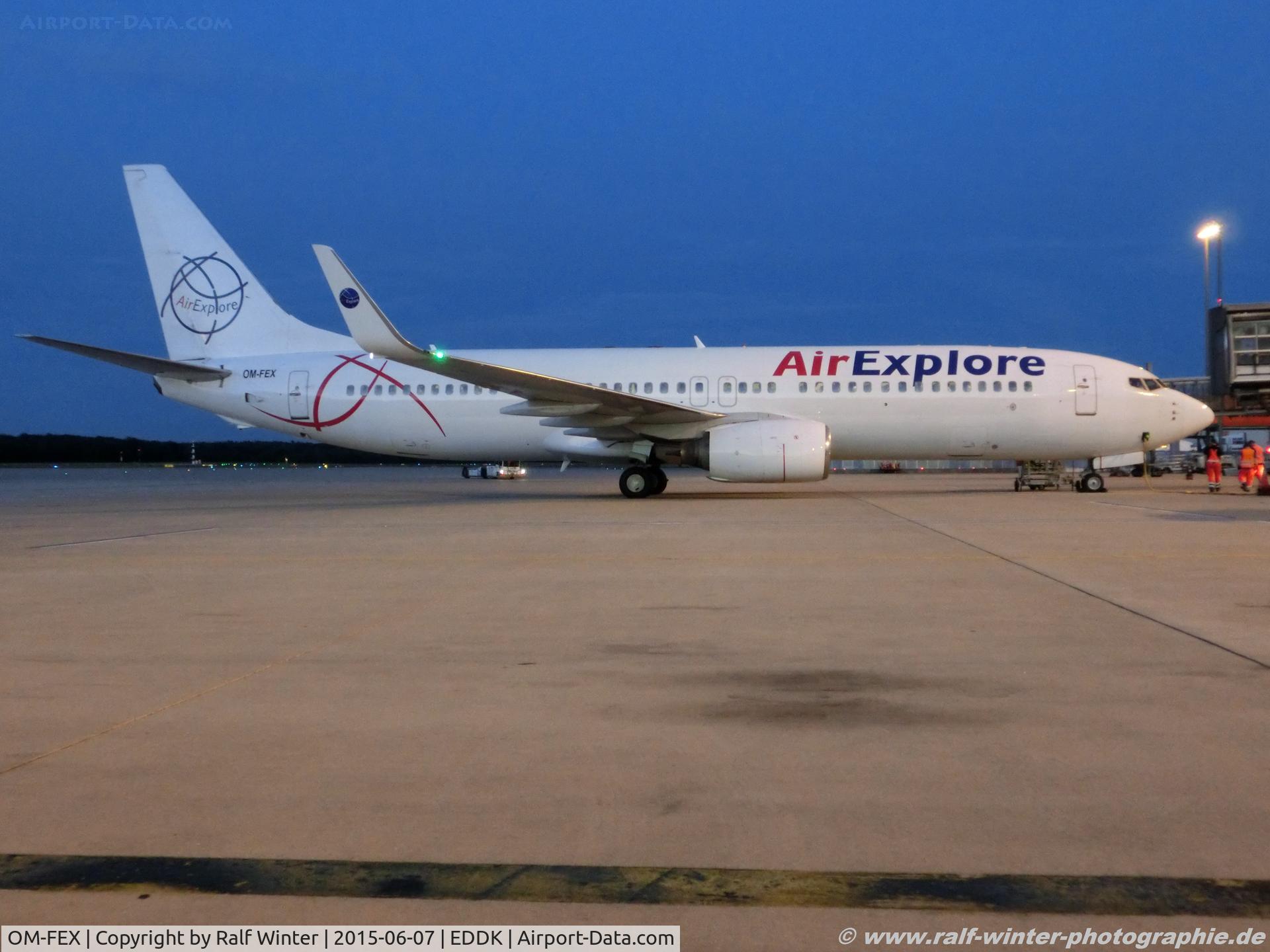 OM-FEX, 1998 Boeing 737-8Q8 C/N 28213, Boeing 737-8Q8 - ED AXE Air Explore - 28213 - OM-FEX - 07.06.2015 - CGN