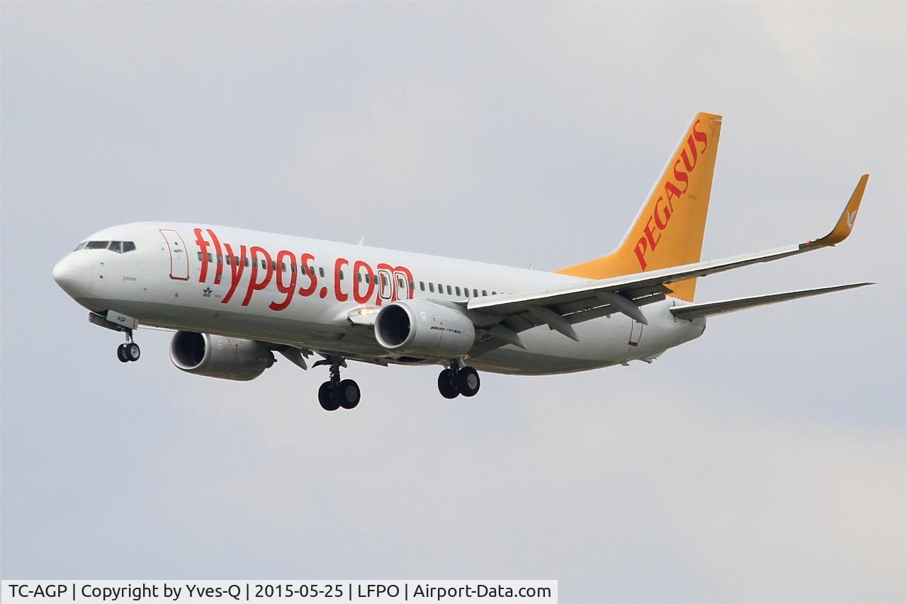 TC-AGP, 2011 Boeing 737-82R C/N 40728, Boeing 737-82L, Short approach Rwy 26, Paris-Orly Airport (LFPO-ORY)