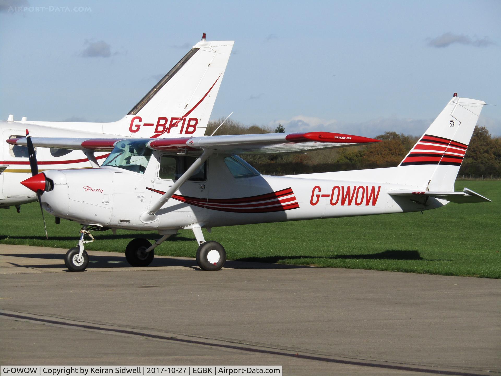 G-OWOW, 1979 Cessna 152 C/N 152-83199, Shortly after landing and minutes before departure...