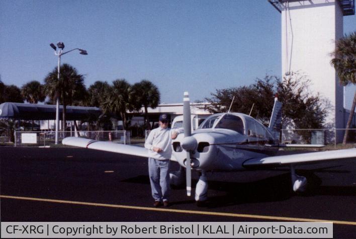 CF-XRG, 1968 Piper PA-28-140 C/N 28-24940, Taken at Lakeland airport in 1993 shortly after aircraftvwas painted. Still in Canadian registry as CF-XRG.