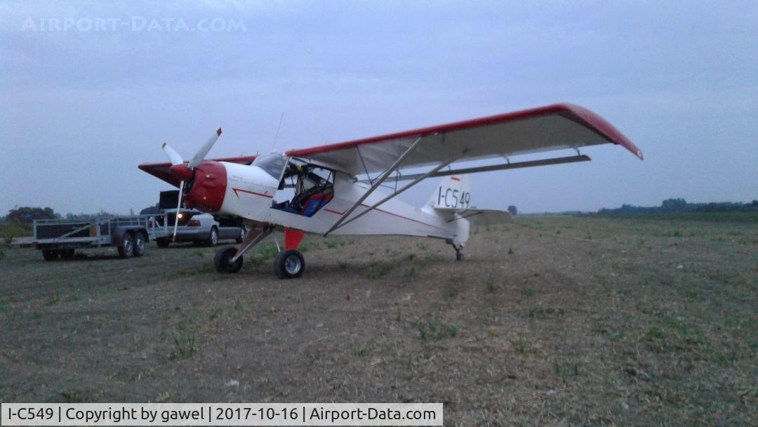 I-C549, Denney Kitfox Model 3 C/N 642, Kitfox M3 on new grass streep in Podrzewie. Airfield dimentions 440 x 40 yards. Poland