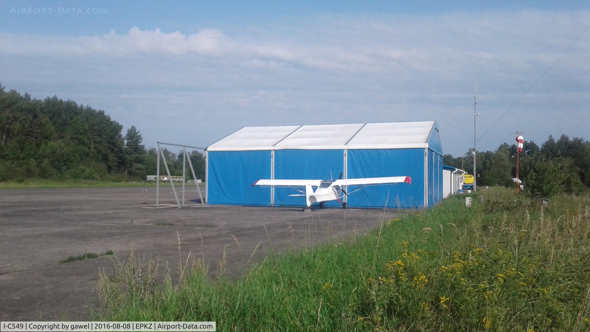 I-C549, Denney Kitfox Model 3 C/N 642, with old reg no. 33-55. EPKZ - HEMS car parking lot. Next to hangar tent. EPKZ - Koszalin - Zegrze Pomorskie Aifield.