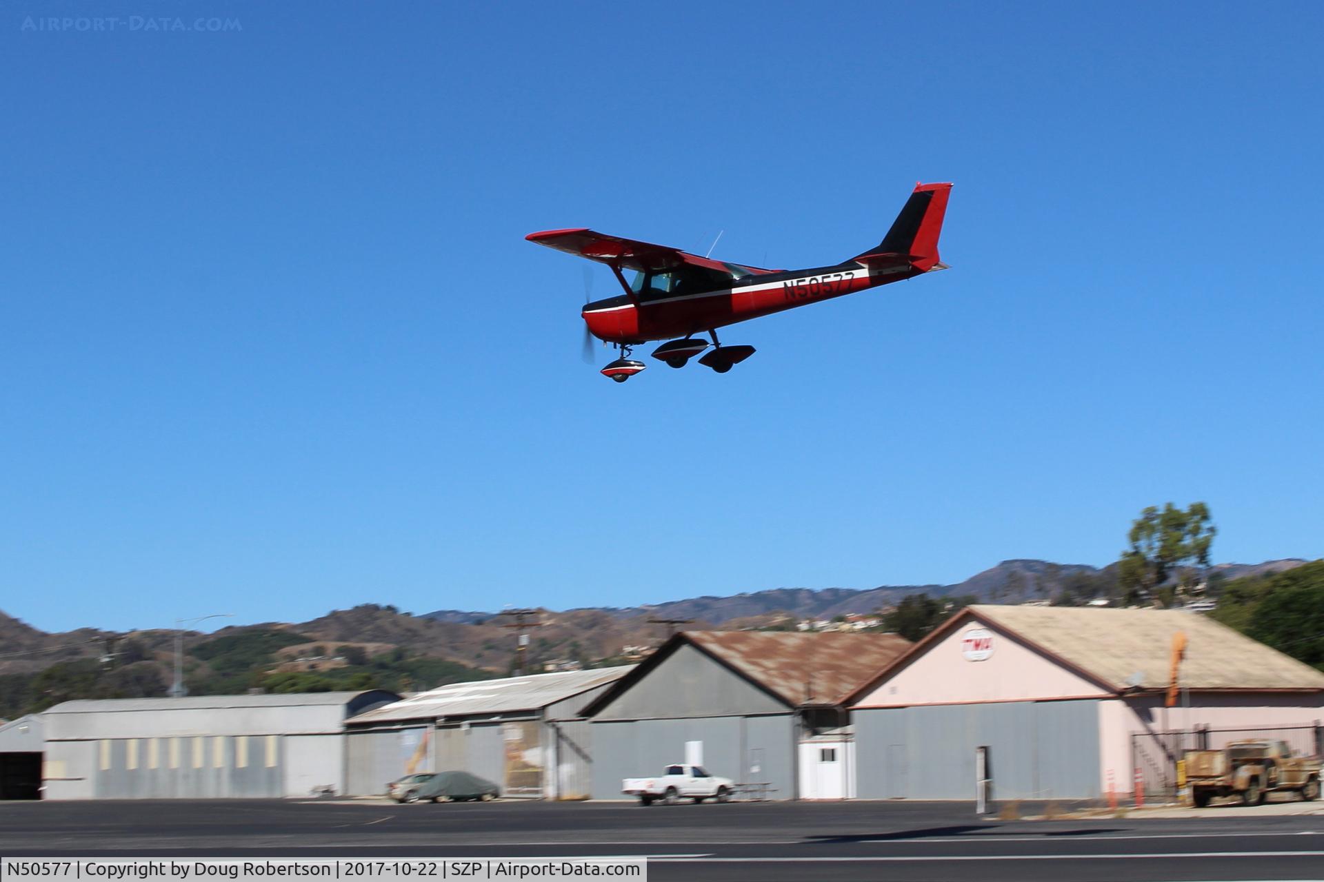 N50577, 1968 Cessna 150J C/N 15069408, 1968 Cessna 150J, Continental O-200 100 Hp, on final Rwy 22