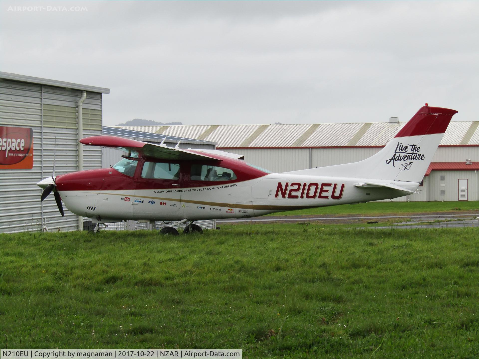 N210EU, Cessna T210L Turbo Centurion C/N 21061152, stop over in NZ on 90 day trip RTW