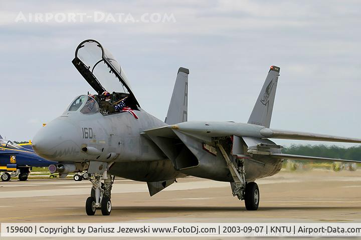159600, Grumman F-14D Tomcat C/N DR-5, F-14D Tomcat 159600 AD-160 from VF-101'Grim Rippers' NAS Oceana, VA
