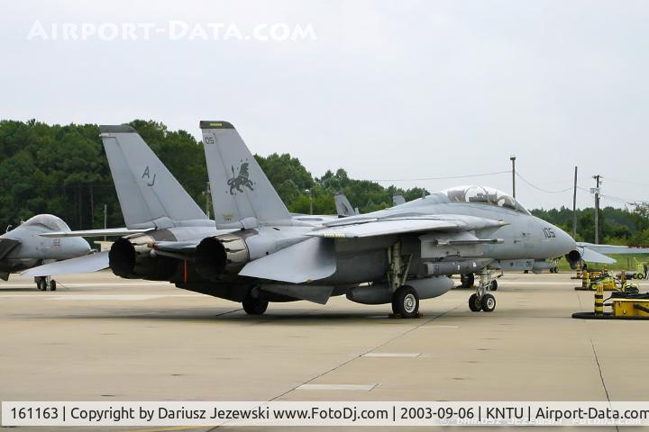 161163, Grumman F-14DR Tomcat C/N 390, F-14D Tomcat 161163 AJ-105 from VF-213 