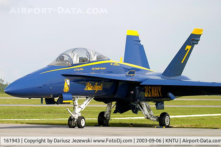 161943, McDonnell Douglas F/A-18B Hornet C/N 0150, F/A-18A Hornet 161943 C/N 0150 from Blue Angels Demo Team  NAS Pensacola, FL