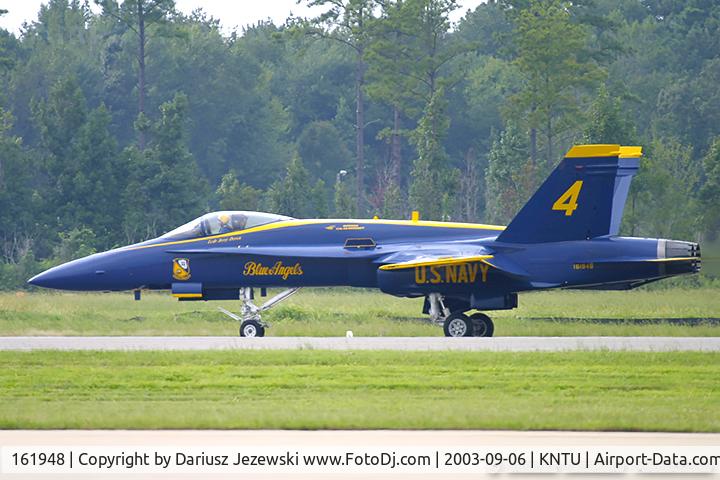 161948, McDonnell Douglas F/A-18A Hornet C/N 0157, F/A-18A Hornet 161948 C/N 0157 from Blue Angels Demo Team  NAS Pensacola, FL