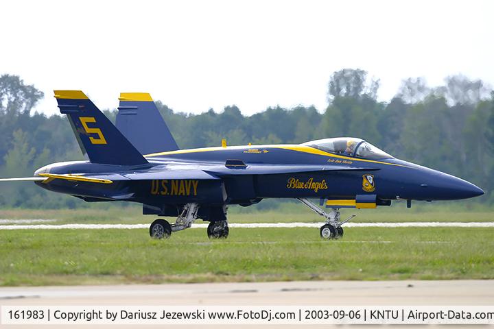 161983, McDonnell Douglas F/A-18A Hornet C/N 0205/A165, F/A-18A Hornet 161983 C/N 0205 from Blue Angels Demo Team  NAS Pensacola, FL