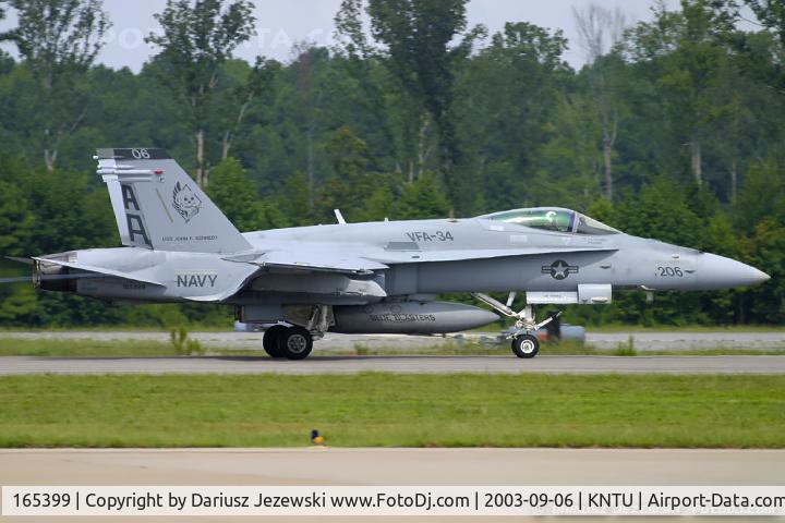 165399, McDonnell Douglas F/A-18C Hornet C/N 1402/C456, F/A-18C Hornet 165399 AA-206 from VFA-34 