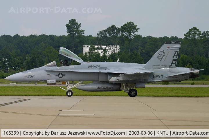 165399, McDonnell Douglas F/A-18C Hornet C/N 1402/C456, F/A-18C Hornet 165399 AA-206 from VFA-34 