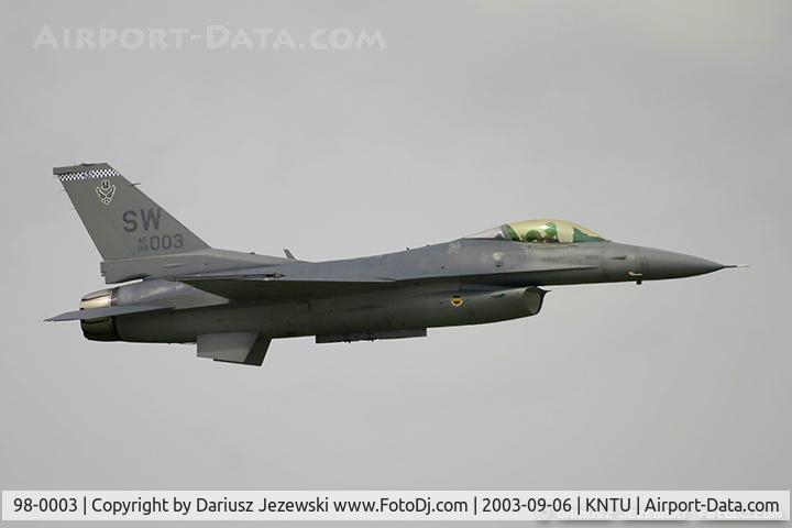 98-0003, 1998 Lockheed Martin F-16C Fighting Falcon C/N CC-214, F-16CJ Fighting Falcon 98-0003 SW from 55th FS 'Fighting Fifty Fifth' 20 FW Shaw AFB, SC