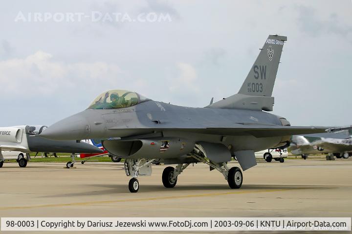 98-0003, 1998 Lockheed Martin F-16C Fighting Falcon C/N CC-214, F-16CJ Fighting Falcon 98-0003 SW from 55th FS 'Fighting Fifty Fifth' 20 FW Shaw AFB, SC