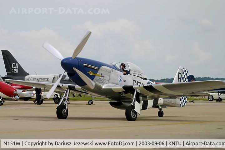 N151W, 1945 North American F-51D Mustang C/N 124-48293, North American F-51D Mustang 