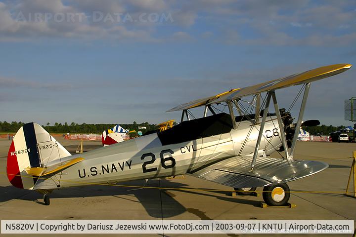 N5820V, 1943 Boeing B75N1 C/N 75-7728, Boeing B-75N1 Stearman C/N 75-7728, N5820V
