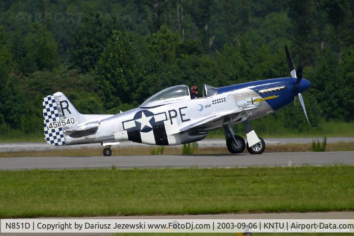 N851D, 1944 North American P-51D Mustang C/N 44-84745, North American P-51D Mustang 