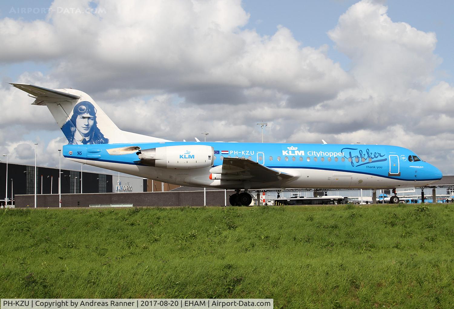 PH-KZU, 1995 Fokker 70 (F-28-0070) C/N 11543, KLM Cityhopper Fokker 70